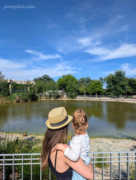 Bassin du parc du Château d’Alco à Montpellier, espace de promenade au cœur d’une ancienne folie montpelliéraine